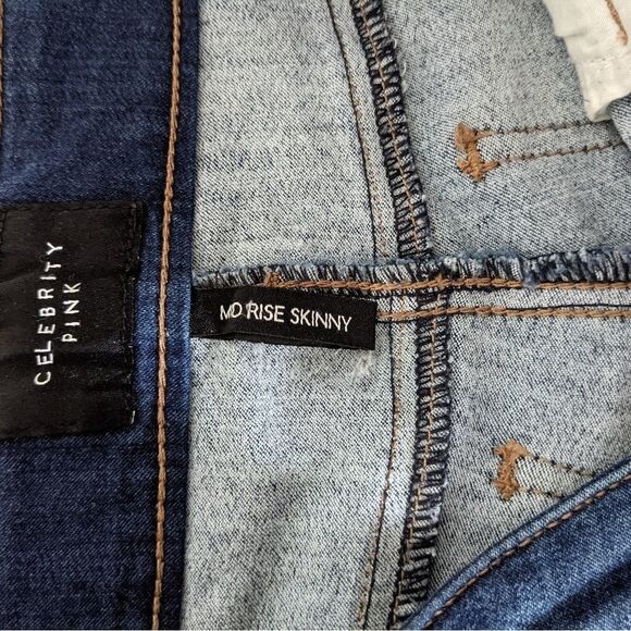 CELEBRITY PINK mid rise Y2K skinny jeans size 26 G2 - Picture 10 of 16